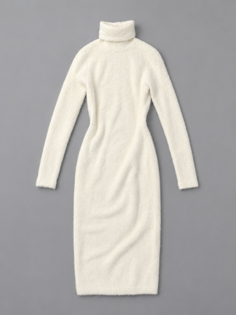 LPA Ivory Fuzzy Turtleneck Long Sleeve Dress – Size S